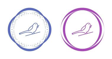 Bird Eating Worm Vector Icon