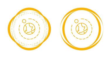 Moons Orbiitting Earth Vector Icon