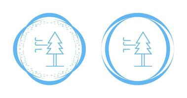 Tree with Wind Vector Icon