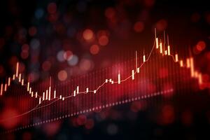Finance stock market graph data.financial analytics and Business concept.Created with Generative AI technology. photo