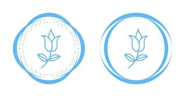 Flower with leaves Vector Icon