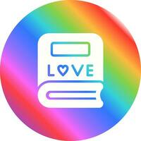 Love story book Vector Icon