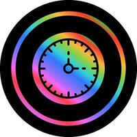 reloj Tres vector icono