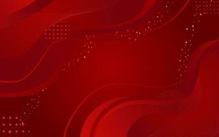 Red abstract background with gradient dynamic shapes vector