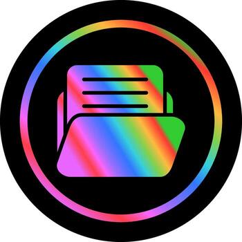 Document with folder Vector Icon