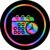 Calendar with clock Vector Icon