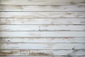 Whitewashed shabby chic wooden wall paneling texture with a white shiplap wood grain farmhouse style background photo