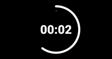 speciaal klok 5 tweede countdown animatie timer aftellen. countdown 5 seconde. vijf tweede countdown minimaal en modern animatie. 4k uhd video