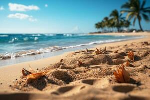 summer beach composition for background photo