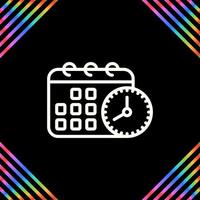 Calendar with clock Vector Icon