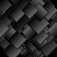 Dark grey glossy striped squares abstract background vector