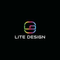 simple LD logo design, LD rounded square logo vector illustration applied for LED lighting business logo design inspiration template