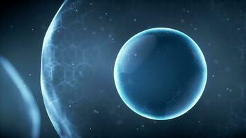 biologisch Zelle mit dünn Film, 3d Wiedergabe. video