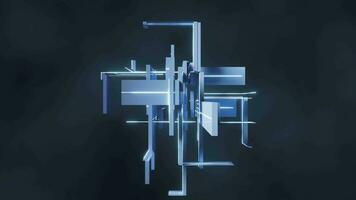 Science and technology line structure, 3d rendering. video