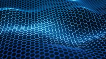 Digital hexagonal graphic background, 3d rendering. video