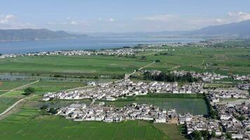 Fields and villages in Dali, Yunnan, China. video