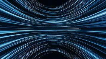 Flowing lines with digital cyberspace, 3d rendering. video
