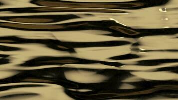 Flowing ripple pattern, golden background, 3d rendering. video