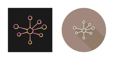 icono de vector de estructura molecular