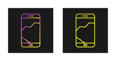 Broken Cell Phone Vector Icon