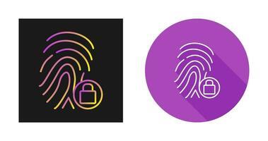 Fingerprint Lock Vector Icon