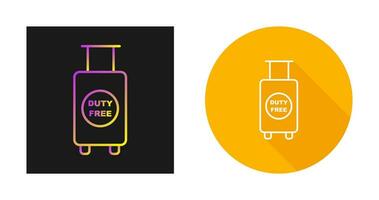 Duty Free Luggage Vector Icon