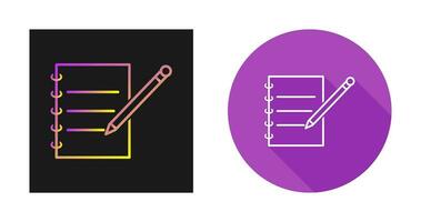 Notebook and Pen Vector Icon