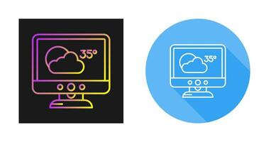 icono de vector de pronóstico del tiempo