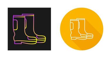 icono de vector de botas de lluvia