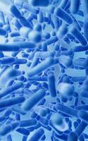 Large groups of germs with blue background, 3d rendering. photo