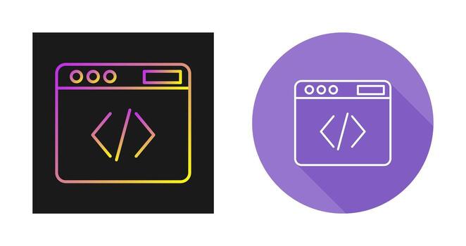 icono de vector de código