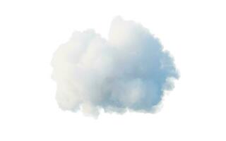 Cloud on white background, 3d rendering. photo