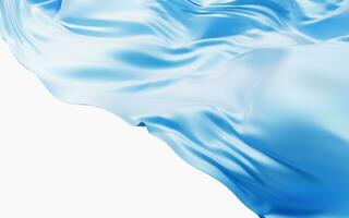 Smooth blue wave cloth background, 3d rendering. photo