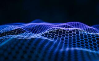 Digital hexagonal graphic background, 3d rendering. photo