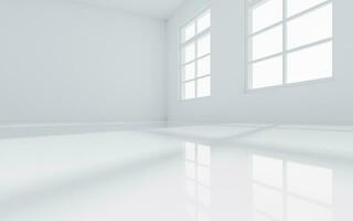 Empty room with light comes in, 3d rendering. photo