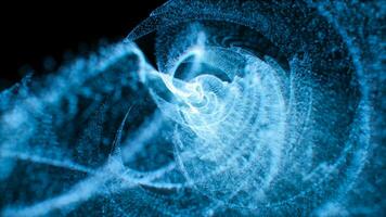 Abstract blue wave particles, 3d rendering. photo