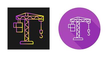 Crane Lifting Vector Icon