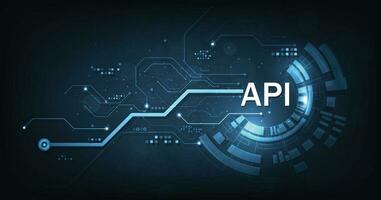 API Application Programming Interface. vector