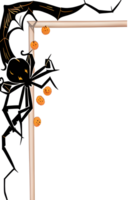 Halloween Pumpkin Border Frame Ai Generative png