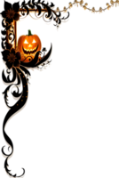 halloween pumpa gräns ram ai generativ png