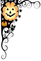 halloween pumpa gräns ram ai generativ png