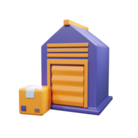 Warehouse 3d Icon with quality render for app, poster, website png