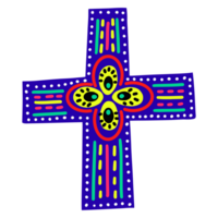 Cross, decorated with patterns png