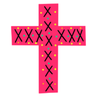 Cross, decorated with patterns png