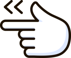 pekande hand vänster ikon emoji klistermärke png