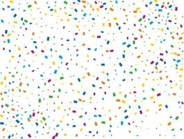 Birthday Rectangular Confetti. Light Rainbow glitter confetti background. Colored festive texture. vector