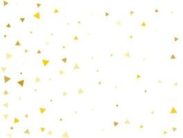 Golden Triangular Confetti. Vector illustration