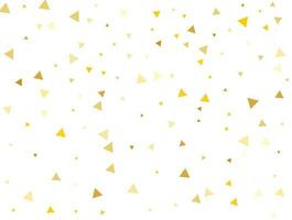 Golden Triangular Confetti. Vector illustration