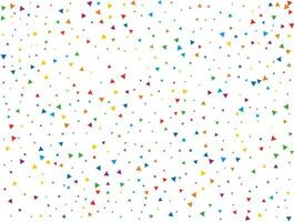 Triangular Rainbow  Confetti. Rainbow glitter confetti background. Vector illustration.