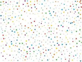 Triangular Rainbow  Confetti. Rainbow glitter confetti background. Vector illustration.